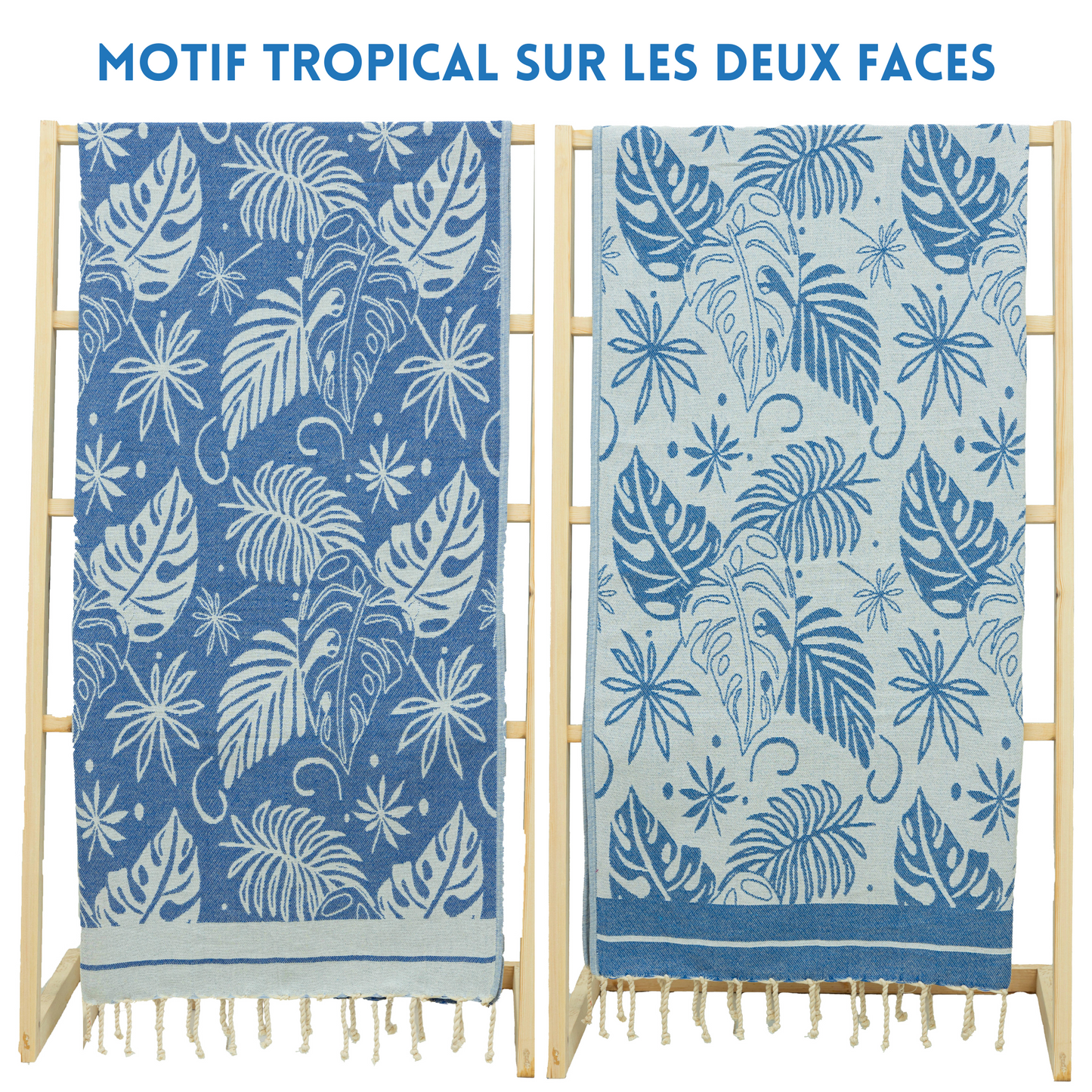 Serviette de Plage Fouta | Nouvelle Collection Motif Tropical 100CM*200CM