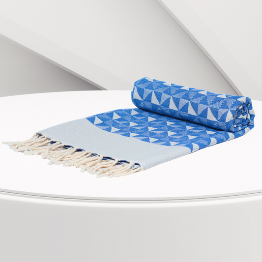 Serviette Plage | Fouta Motif Papillon Bleu Foncé 100 CM * 200 CM