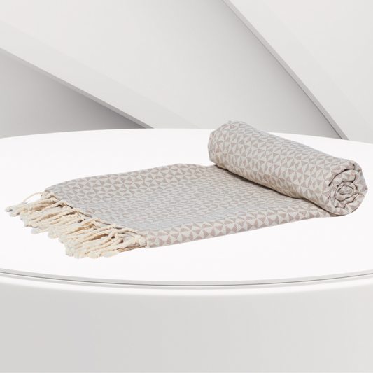 Serviette Plage | Fouta Papillon Beige 100 CM * 200 CM