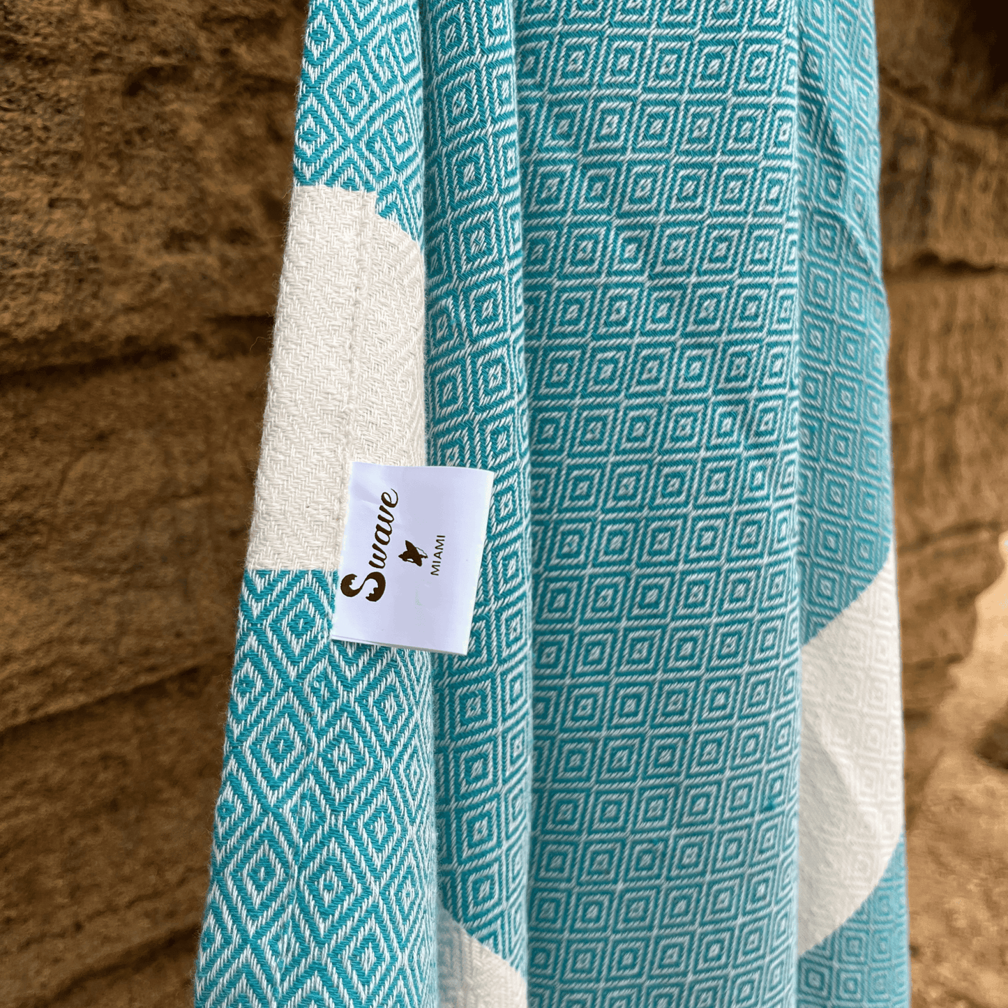 Serviette Plage | Fouta Berbère Turquoise 100 CM * 200 CM - swave-towels