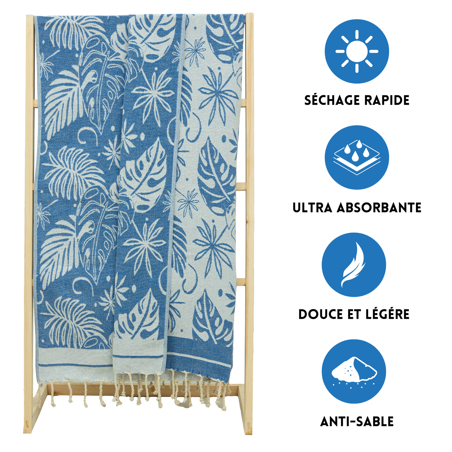 Serviette de Plage Fouta | Nouvelle Collection Motif Tropical 100CM*200CM