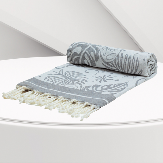 Serviette de Plage Fouta | Nouvelle Collection Motif Tropical 100CM*200CM