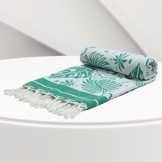 Serviette de Plage Fouta | Nouvelle Collection Motif Tropical 100CM*200CM