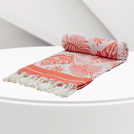 Serviette de Plage Fouta | Nouvelle Collection Motif Tropical 100CM*200CM