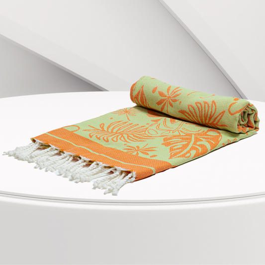 Serviette de Plage Fouta | Nouvelle Collection Motif Tropical 100CM*200CM