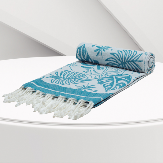 Serviette de Plage Fouta | Nouvelle Collection Motif Tropical 100CM*200CM