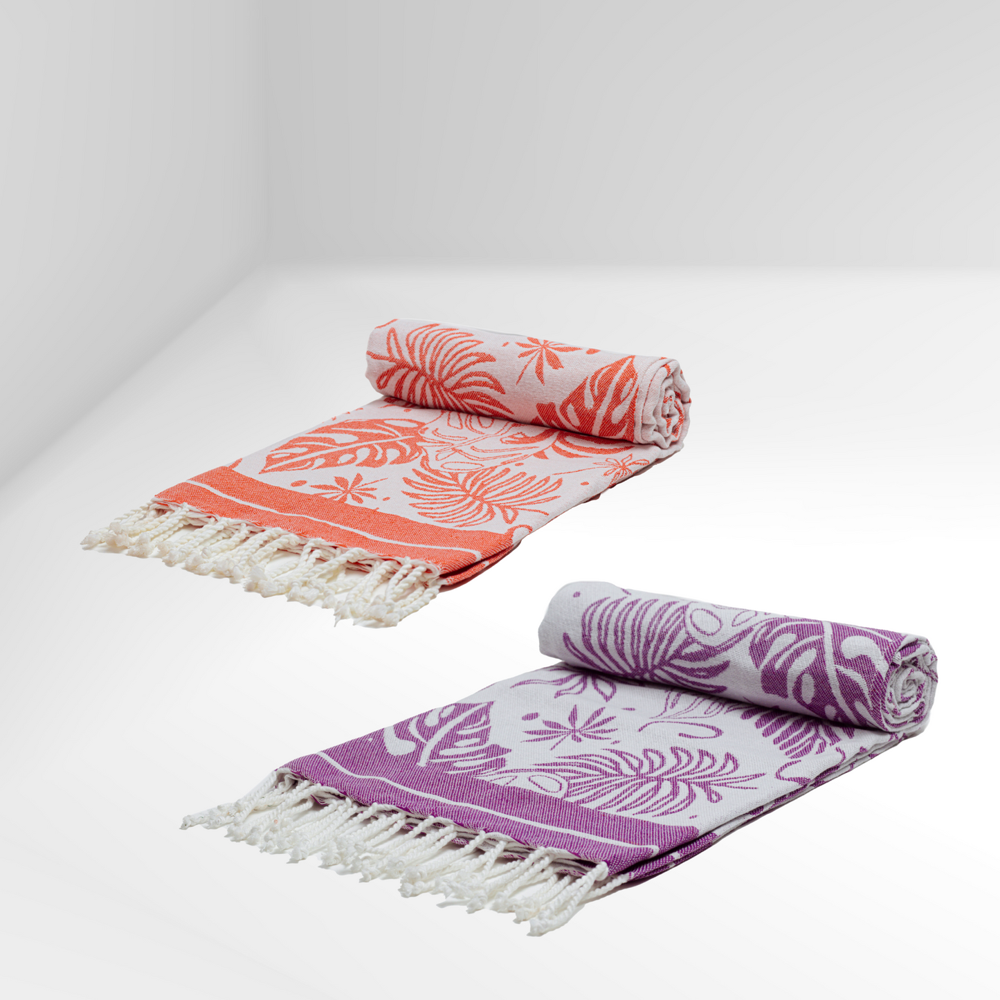 2 Serviettes de Plage Fouta | Nouvelle Collection Motif Tropical