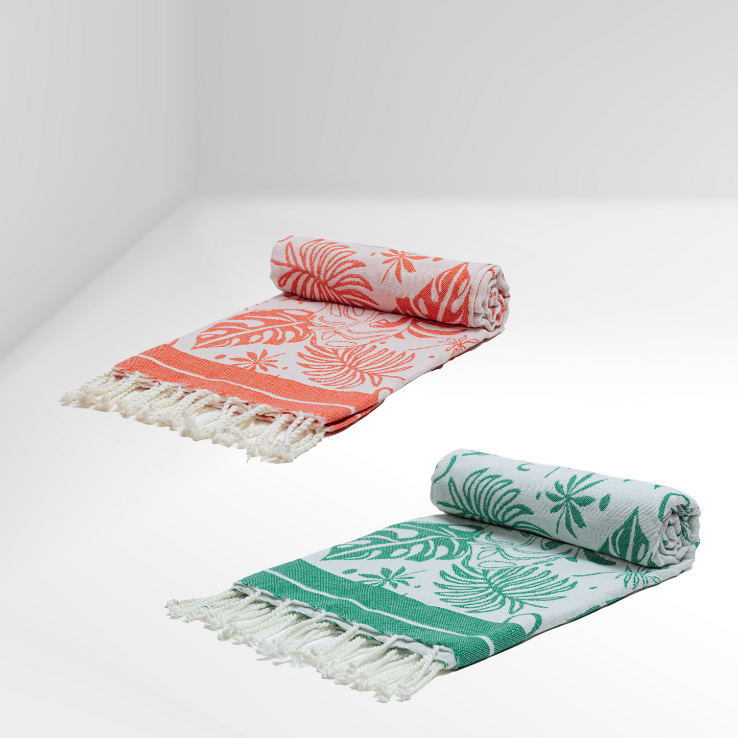 2 Serviettes de Plage Fouta | Nouvelle Collection Motif Tropical