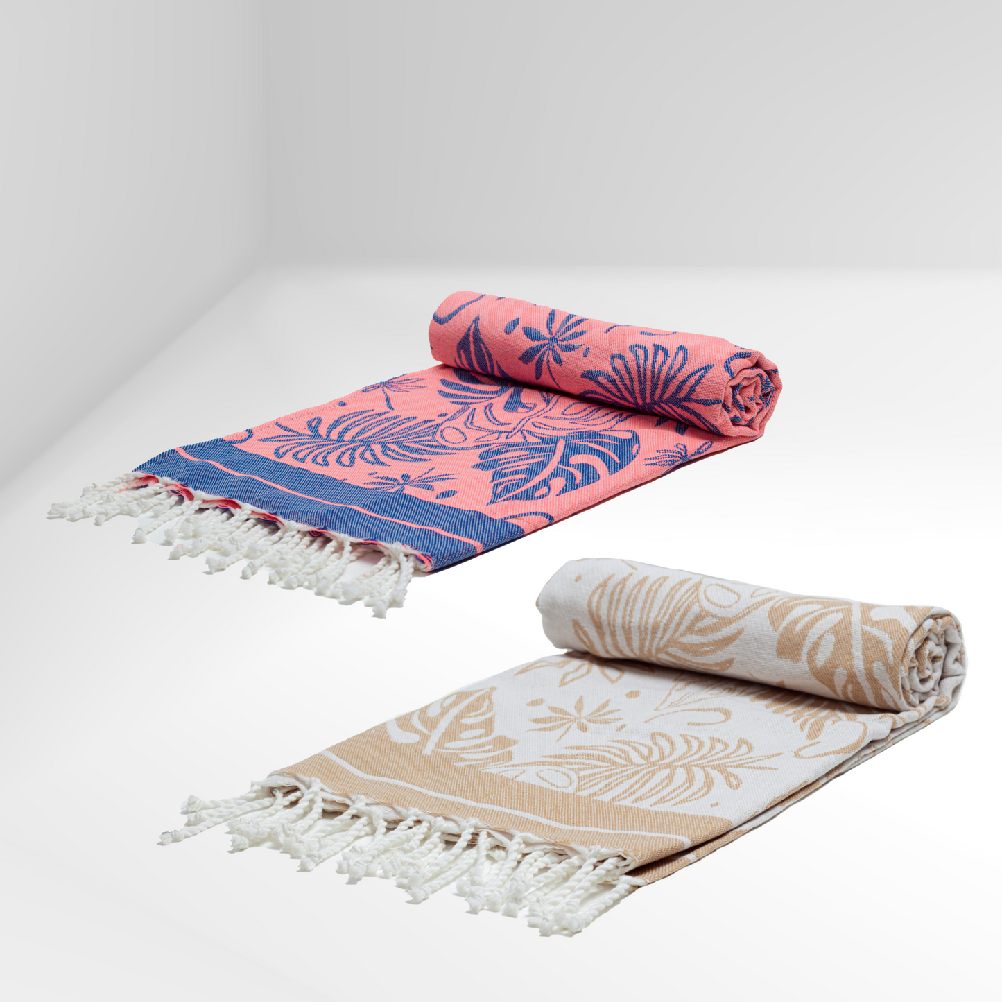 2 Serviettes de Plage Fouta | Nouvelle Collection Motif Tropical