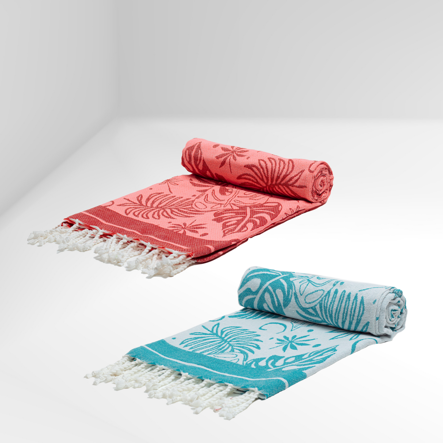 2 Serviettes de Plage Fouta | Nouvelle Collection Motif Tropical